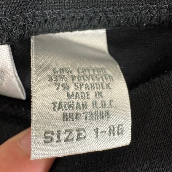 Zenergy By Chico's Black Cotton Blend Casual Mid Rise Sweatpants Size M - Picture 4 of 6